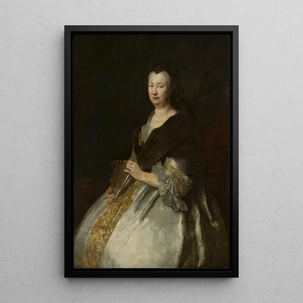 Portrait of Sophia Hedwig von Tettau 1662-1733 - Antoine Pesne — framed artwork on a wall
