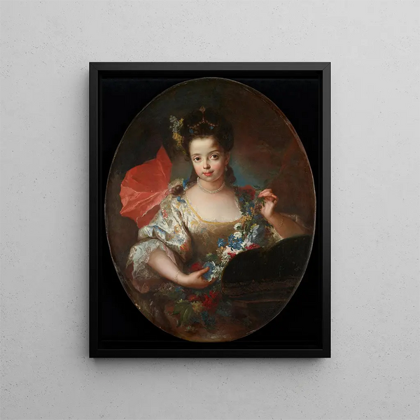 Portrait of Ursula-Anne Dubuisson - Antoine Pesne — framed artwork on a wall