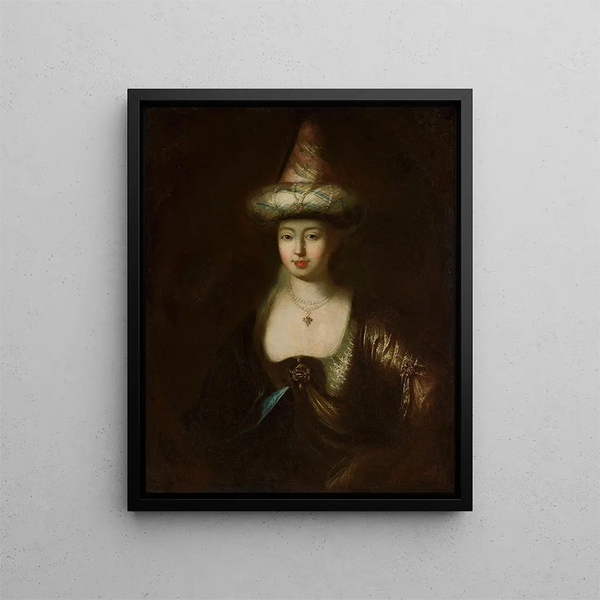 Portrait of a Man in Oriental Costume - Antoine Pesne — framed artwork on a wall
