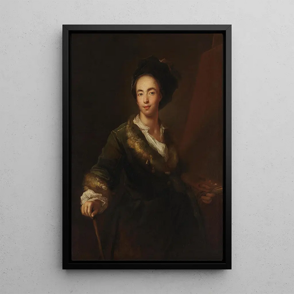 Self-portrait Painting - Antoine Pesne — framed artwork on a wall