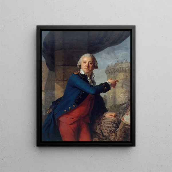 Jean-Henri Masers chevalier de Latude 1725-1805 showing the Bastille - Antoine Vestier — framed artwork on a wall