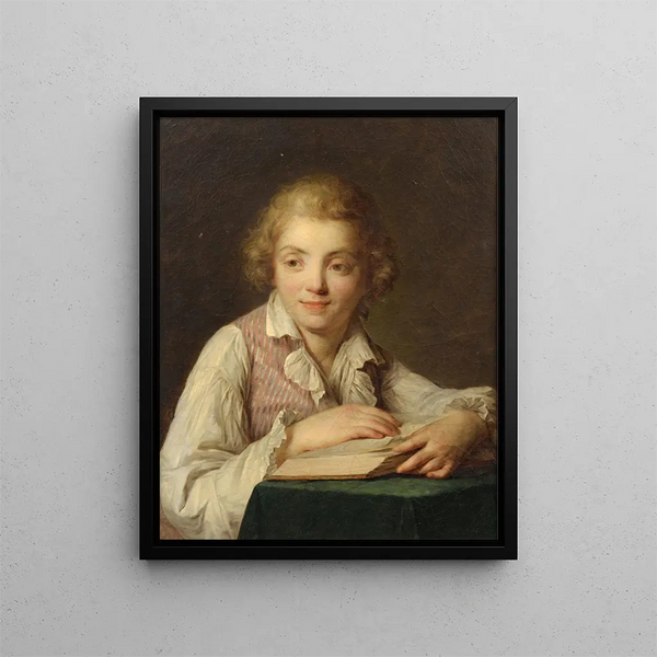 Portrait of Jean-René Vestier - Antoine Vestier — framed artwork on a wall