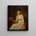 Portrait of Mme Delahaye - Antoine Vestier — framed artwork on a wall