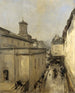 Vue de l'église Notre-Dame de Lorette et de la rue Fléchier à Paris - Antoine Vollon — weergave van het kunstwerk