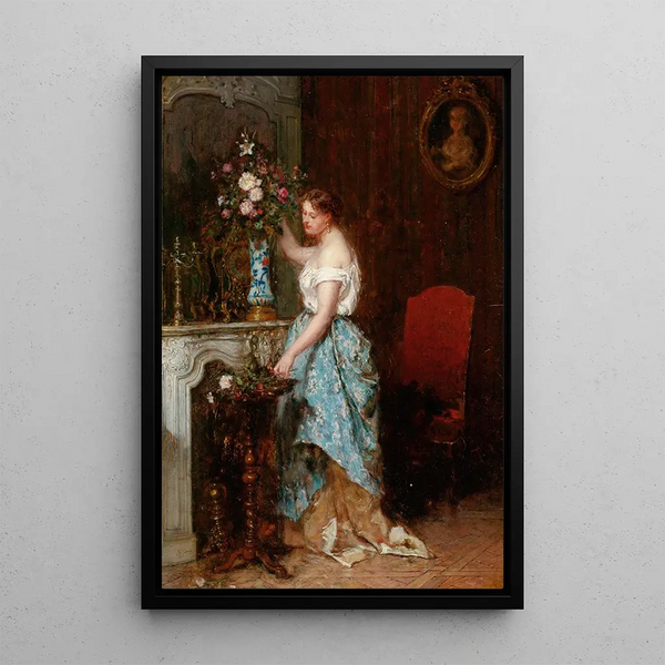 Arrangement du bouquet - Antoine-Émile Plassan — ingelijst kunstwerk aan de muur