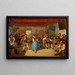 Een Tiroler kroeg met Andreas Hofer zittend aan een tafel op de achtergrond - Anton Alois Kirchebner — ingelijst kunstwerk aan de muur