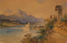 Vue du lac Wolfgang avec le phare - Anton Altmann le Jeune — weergave van het kunstwerk