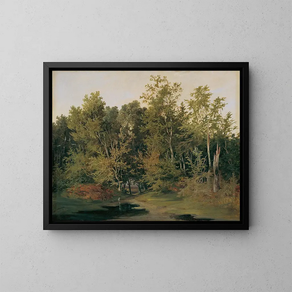 Landschapsbos in Neder-Oostenrijk - Anton Altmann de Jonge — ingelijst kunstwerk aan de muur