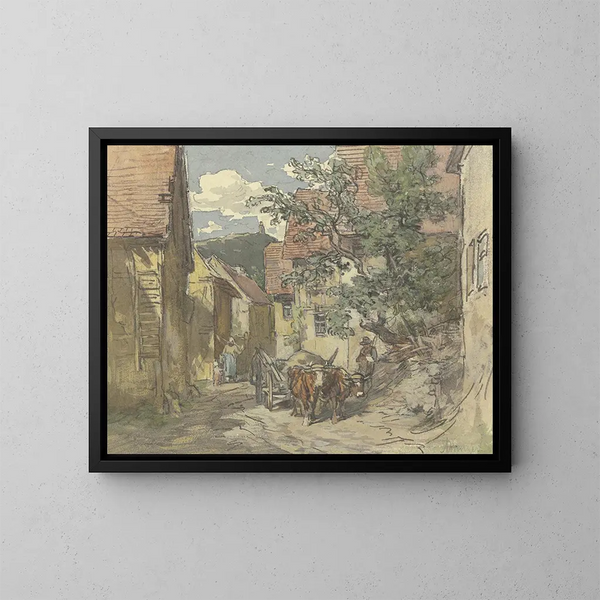 Rue à Kronberg 2 - Anton Burger — framed artwork on a wall