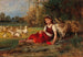 Gardeuse d'oies au repos - Anton Dieffenbach — weergave van het kunstwerk
