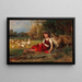 Gardeuse d'oies au repos - Anton Dieffenbach — ingelijst kunstwerk aan de muur