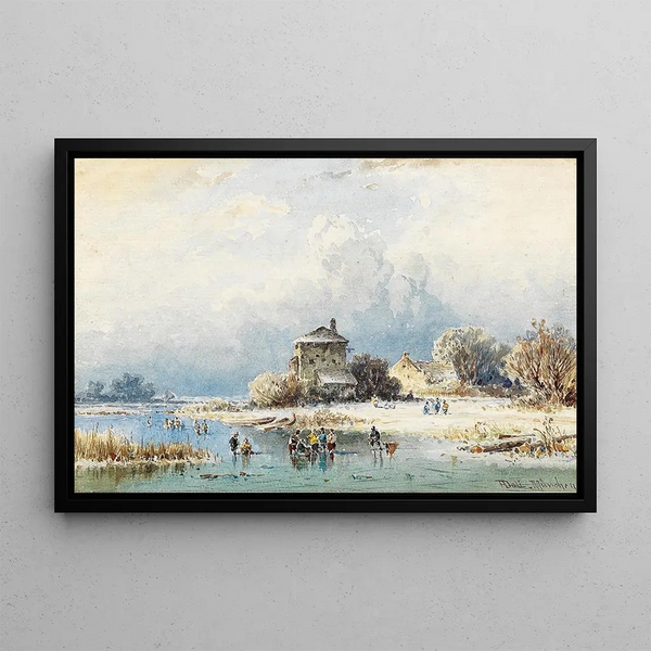 A ford under a cloudy sky - Anton Doll — framed artwork on a wall