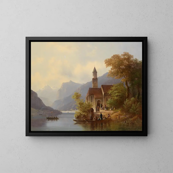 On the way back from Sunday mass - Anton Doll — framed artwork on a wall