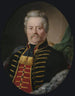 Portret van een edel edelman in hussarenkostuum - Anton Ebert — weergave van het kunstwerk