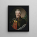 Portret van een edel edelman in hussarenkostuum - Anton Ebert — ingelijst kunstwerk aan de muur