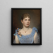 Portret van een dame in een blauwe jurk - Anton Ebert — ingelijst kunstwerk aan de muur