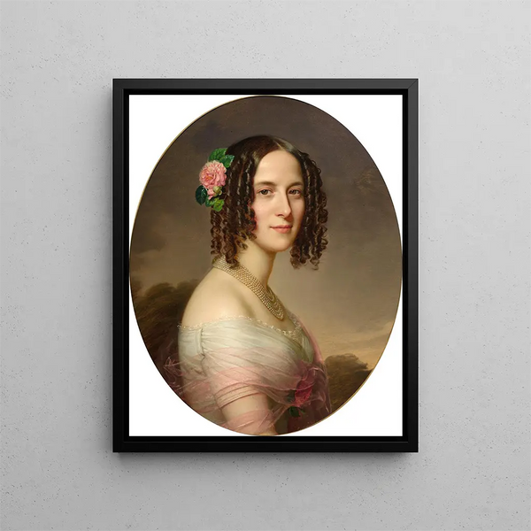 Bust of a Woman - Anton Einsle — framed artwork on a wall