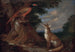 Vos en fazant in het landschap - Anton Enzinger — weergave van het kunstwerk