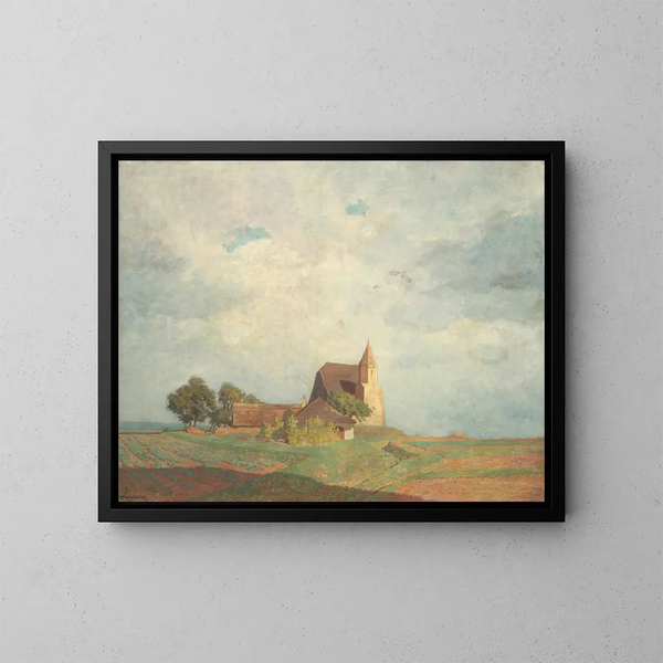 Church in wood near Susenstein - Anton Hans Karlinsky — framed artwork on a wall