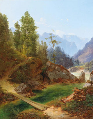 Anton Hansch - A View Of The High Alps Near Weichselboden In Styria.webp