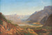 Landschapschilderij met meer in Noord-Italië - Anton Hansch — weergave van het kunstwerk