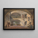 Binnenplein van een klooster met Christus van smart en uitzicht op een kasteel - Anton Höchl — ingelijst kunstwerk aan de muur