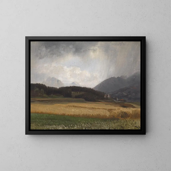 Ambiance pluvieuse sur Igls - Anton Hlaváček — framed artwork on a wall