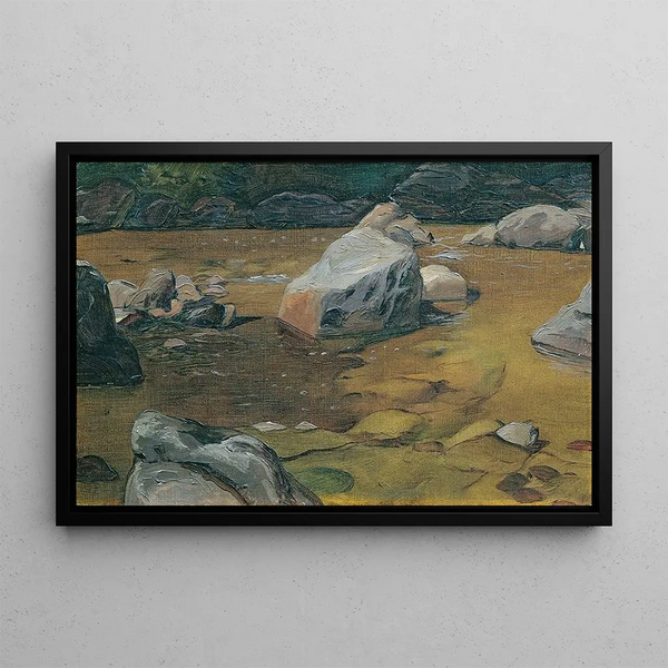 Anton Josef von Kenner - Felsen im Bach.webp