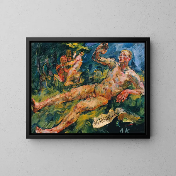 Lamentation - Anton Kolig — framed artwork on a wall