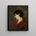 Portret van een jongeman met zwart haar en een rood jas - Anton Laupheimer — ingelijst kunstwerk aan de muur