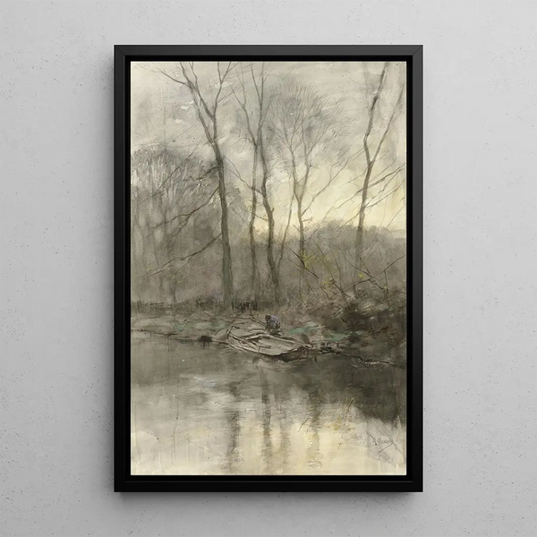 Reproductie van het schilderij Lisière de forêt au bord de l'eau - Anton Mauve