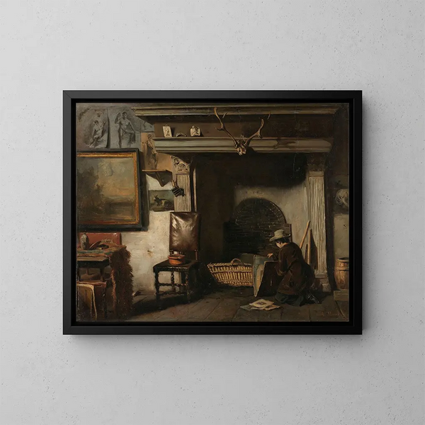L'Atelier du peintre de Haarlem Pieter Frederik van Os - Anton Mauve — framed artwork on a wall