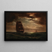 Nacht van de Maan met Drie-masten - Anton Melbye — ingelijst kunstwerk aan de muur
