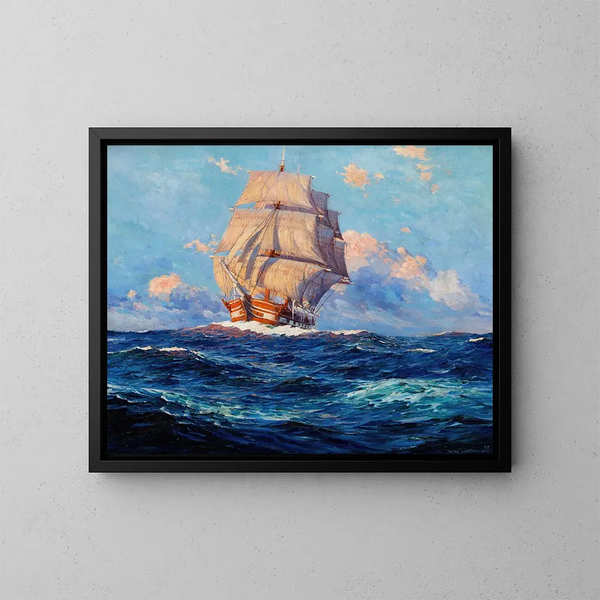 Marine Painting - Anton Otto Fischer — framed artwork on a wall