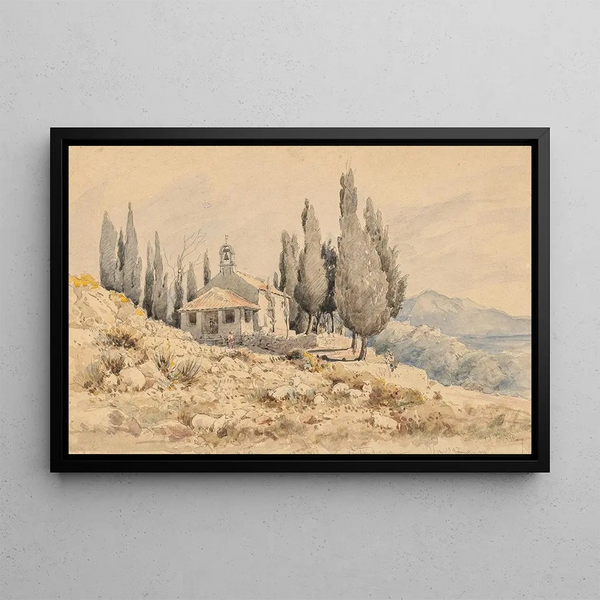 Sainte Anne sur la route de Trebinje - Anton Perko — framed artwork on a wall