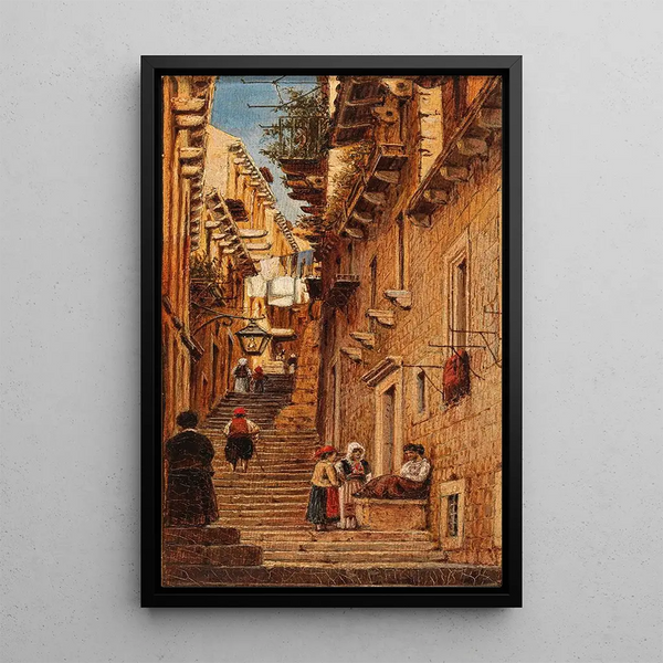 Rue à Raguse - Anton Perko — framed artwork on a wall