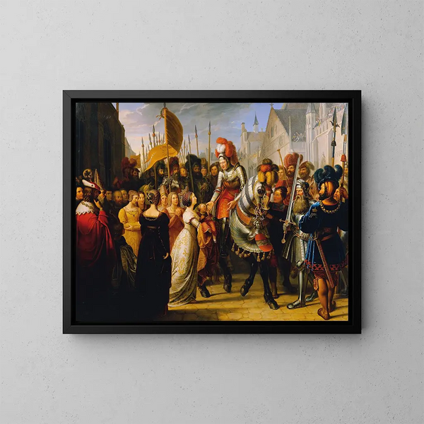 L'entrée van keizer Maximiliaan I in Gent - Anton Petter — ingelijst kunstwerk aan de muur