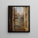 op het balkon - Anton Romako — ingelijst kunstwerk aan de muur