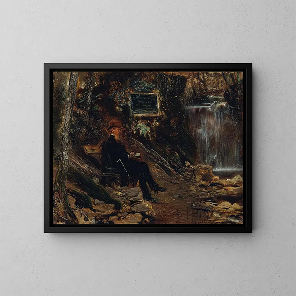 Anton Romako - Der Schriftsteller Hermann Rollett am Wasserfall.webp