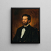 portret van de architect Johann De Colle - Anton Romako — ingelijst kunstwerk aan de muur