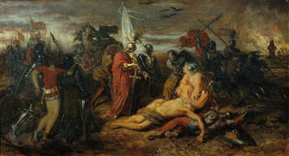 Anton Romako - Rudolf von Habsburg an der Leiche Pemysl Ottokars Knig von Bhmen.webp