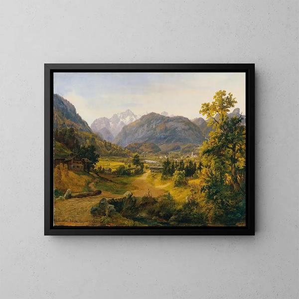 La vallée d'Unken à Salzbourg - Anton Schiffer — framed artwork on a wall