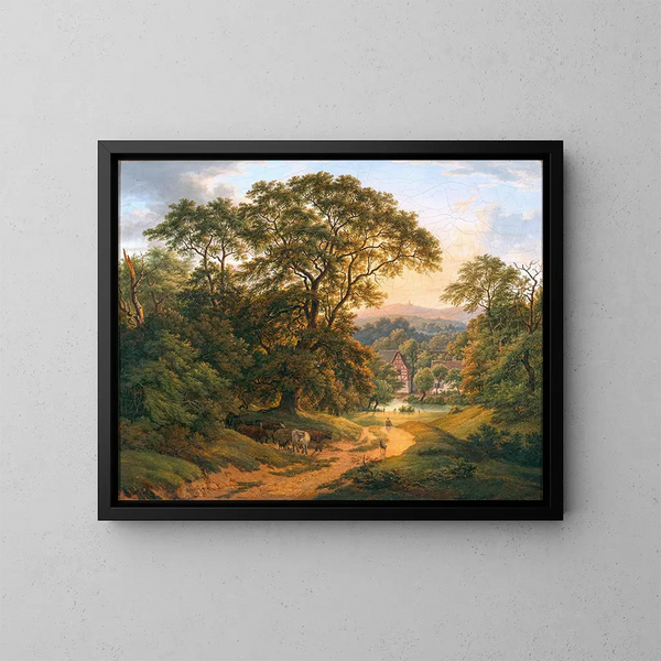 a region near Frankfurt - Anton Schiffer — framed artwork on a wall
