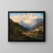 van het uitzicht op de varens van de Ramsau nabij Berchtesgaden richting Hirschbühl en Mühlsturzhörner - Anton Schiffer — ingelijst kunstwerk aan de muur
