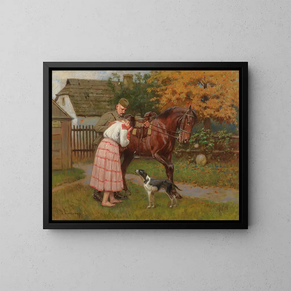The Departure - Antoni Piotrowski — framed artwork on a wall