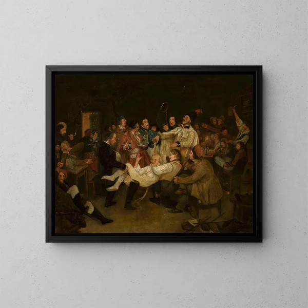 students playing - Antoni Piotrowski — framed artwork on a wall