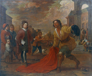 Antoni Viladomat - A Simple Man Lays his Cloak at the Feet of Saint Francis as a Child.webp