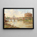 van Rome met het Château Saint-Ange, de Pont Saint-Ange en de Basiliek van Sint-Pieter op de achtergrond - Antonietta Brandeis — ingelijst kunstwerk aan de muur