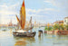 Vissersboten in Venetië - Antonietta Brandeis — weergave van het kunstwerk