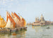 Boten van de visserij in Venetië - Antonietta Brandeis — weergave van het kunstwerk